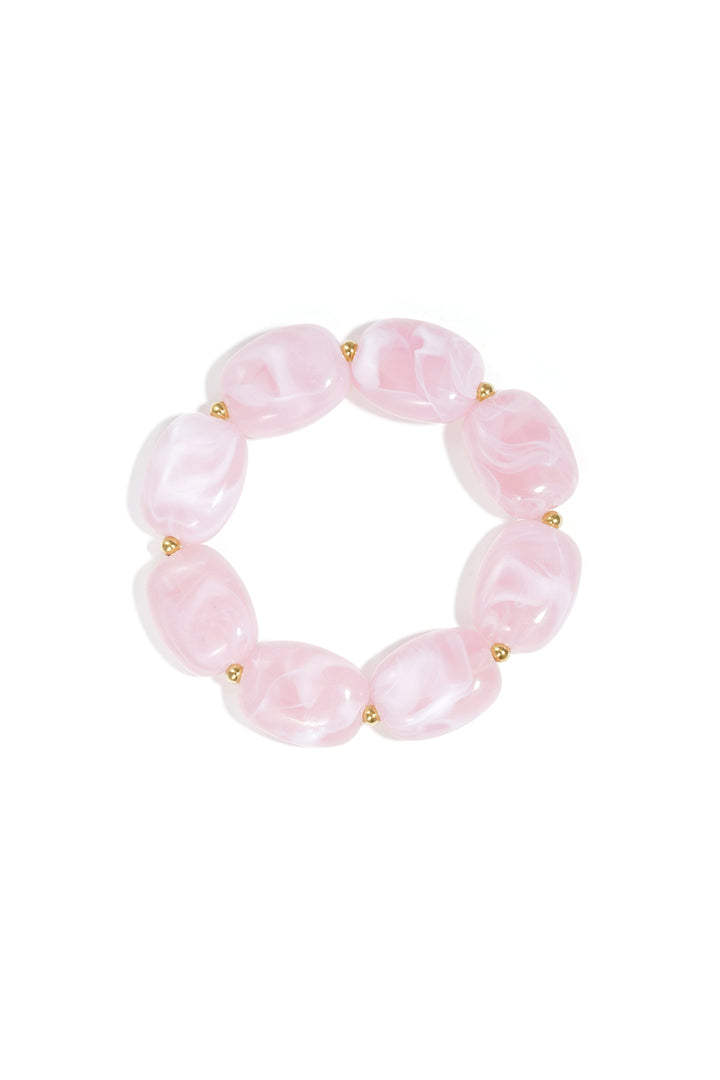 Bracelet with squoval beads