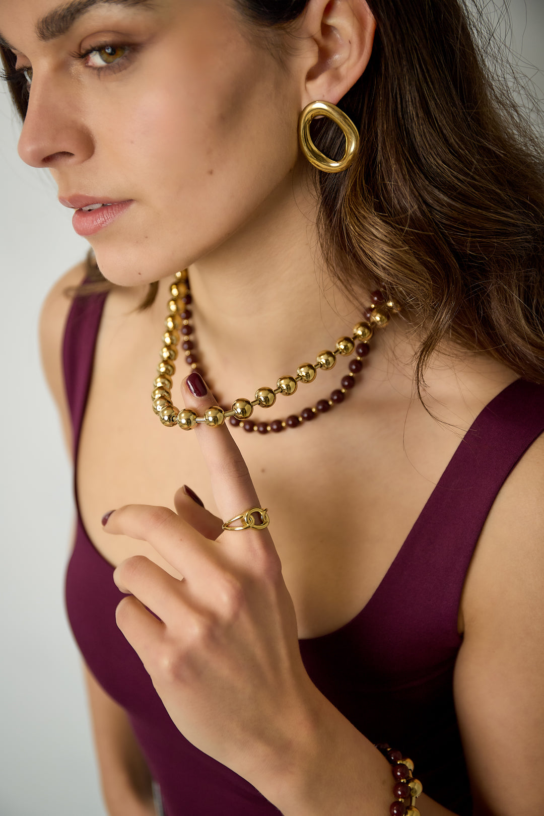 Acrylic Layered Necklaces Beads Casual Daily Simple Series Women's jewelry