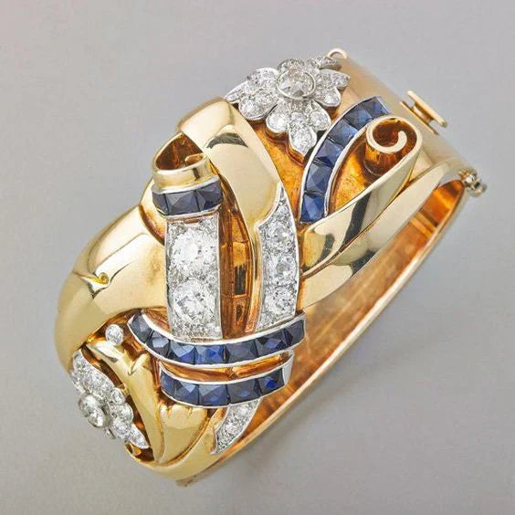 Vintage Zirconia Gold Ring